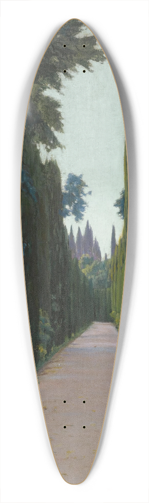 Santiago Rusiol - Gardens Of The Generalife, Granada 39.3 inch art pintail longboard deck