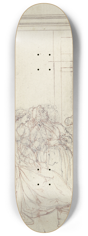 Daniel Nikolaus Chodowiecki - Unconscious Clarissa 8.25 inch art skate deck