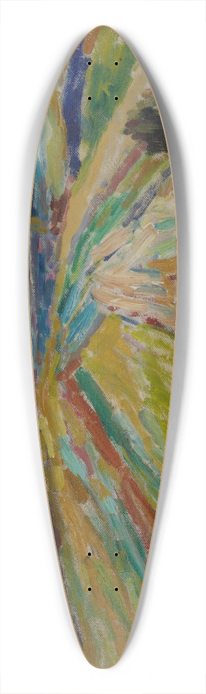 Sasza Blonder - Landscape with a Patchwork of Fields 39.3 inch art pintail longboard deck