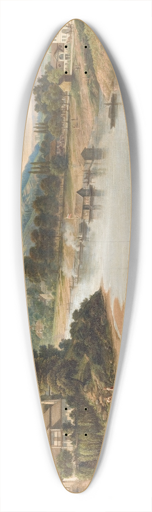 Saturnin wierzyski - View of Krakow 39.3 inch art pintail longboard deck