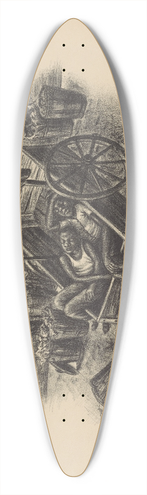 Saul Kovner - Ragpickers 39.3 inch art pintail longboard deck
