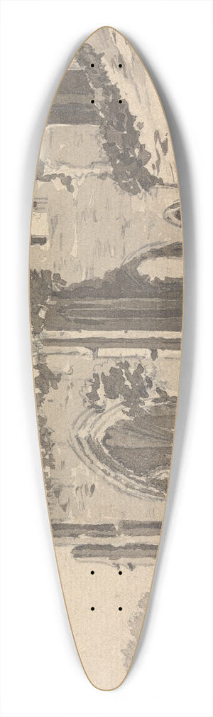 Sawrey Gilpin - Abbey Ruin 39.3 inch art pintail longboard deck