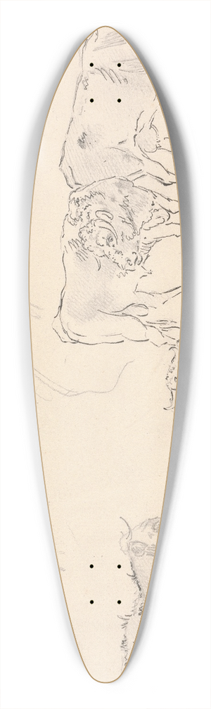 Sawrey Gilpin - Cows with Bull in the Foreground 39.3 inch art pintail longboard deck