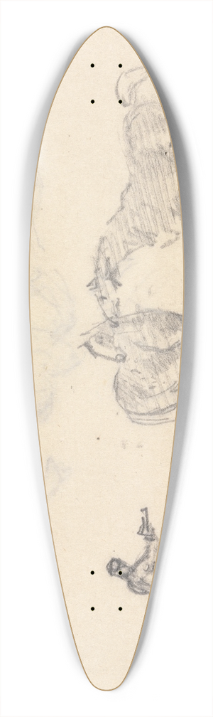 Sawrey Gilpin - Figures with Horses 39.3 inch art pintail longboard deck