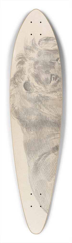 Sawrey Gilpin - Lion Lying Down. 39.3 inch art pintail longboard deck