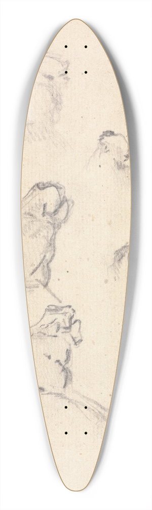 Sawrey Gilpin - Studies of a cows head 39.3 inch art pintail longboard deck