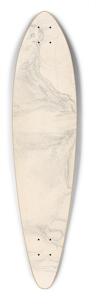 Sawrey Gilpin - Study of a Bull 39.3 inch art pintail longboard deck