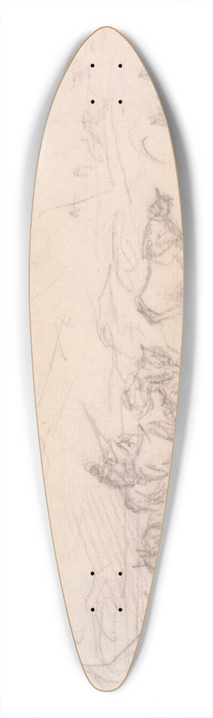 Sawrey Gilpin - Study of cattle and figures in a landscape 39.3 inch art pintail longboard deck