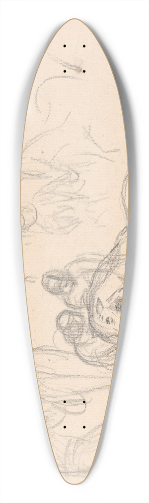 Sawrey Gilpin - Two figures kneeling beside a horse 39.3 inch art pintail longboard deck