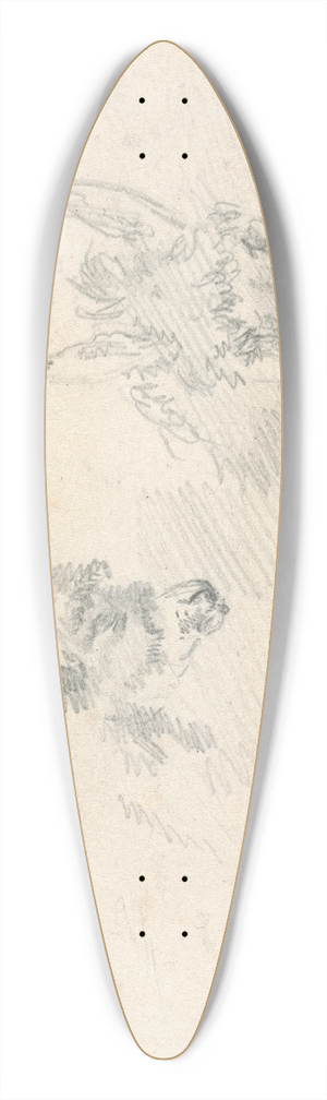 Sawrey Gilpin - Two Heads of Donkeys 39.3 inch art pintail longboard deck