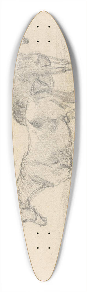 Sawrey Gilpin - Two Horses 39.3 inch art pintail longboard deck