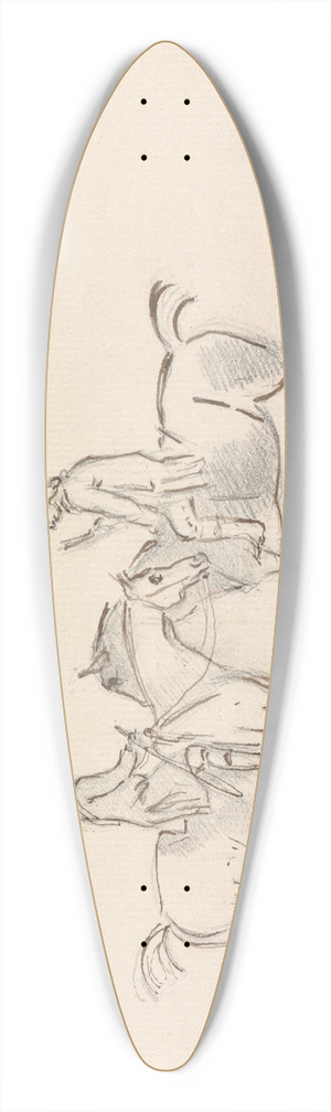 Sawrey Gilpin - Two Riders Conversing 39.3 inch art pintail longboard deck