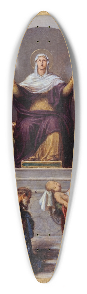 Sbastien Melchior Cornu - La Vierge consolatrice 39.3 inch art pintail longboard deck Sbastien Melchior Cornu - La Vierge consolatrice 39.3 inch art pintail longboard deck