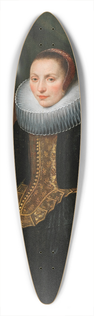 School Of Antwerp - Portrait of an elegant lady, standing by a chair 39.3 inch art pintail longboard deck