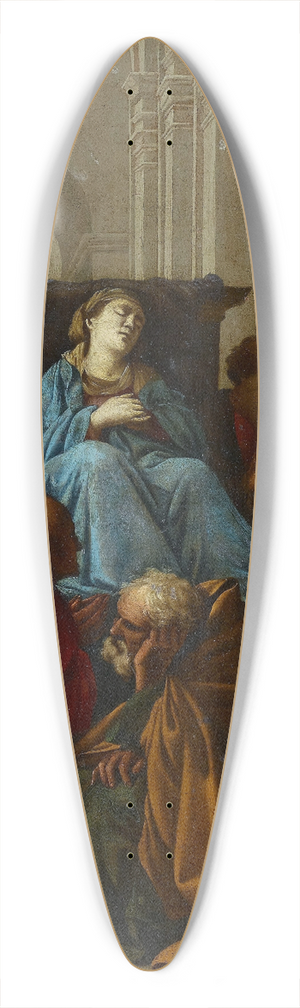 School Of Carlo Saraceni - Death of the Virgin 39.3 inch art pintail longboard deck School Of Carlo Saraceni - Death of the Virgin 39.3 inch art pintail longboard deck
