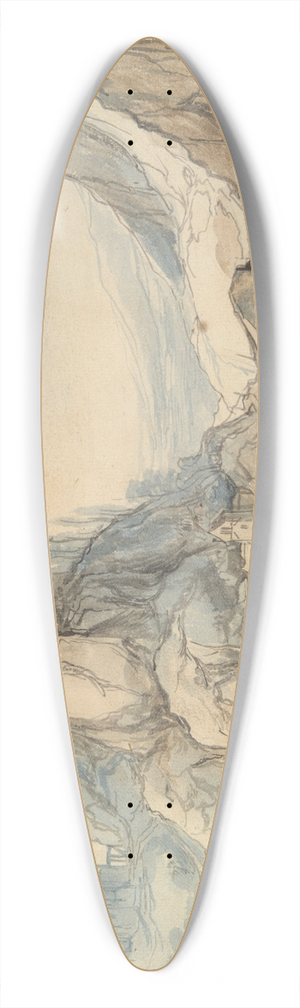 School of Jan Brueghel the Elder - MountainousLandscape 39.3 inch art pintail longboard deck