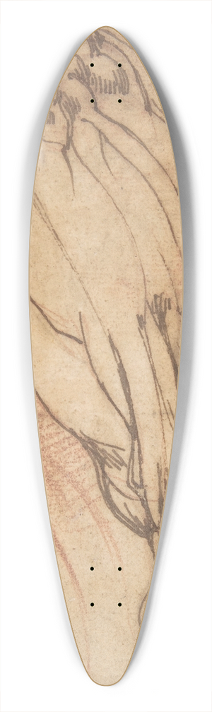 School of Michelangelo Buonarroti - Anatomical Studies of a Leg 39.3 inch art pintail longboard deck School of Michelangelo Buonarroti - Anatomical Studies of a Leg 39.3 inch art pintail longboard deck