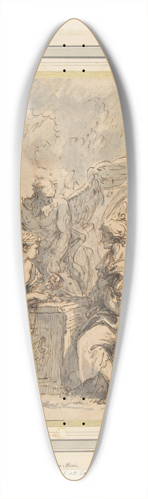 Sebastiano Ricci - Allegory with Figures of Hope, Time, and Death 39.3 inch art pintail longboard deck