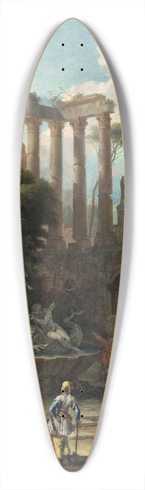 Sebastiano Ricci - Memorial to Admiral Sir Clowdisley Shovell 39.3 inch art pintail longboard deck