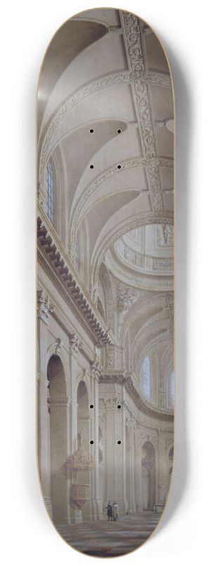 Danil de Blieck - Vue idalise de lintrieur de lglise Saint-Sulpice pendant sa construction 8.25 inch art skate deck