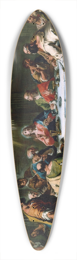 Sebastiano Ricci - The Last Supper 39.3 inch art pintail longboard deck