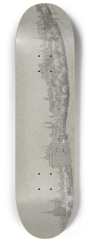 Danil Schellinks - A View of Brussels from the South, with the Halle Gate at Center 8.25 inch art skate deck