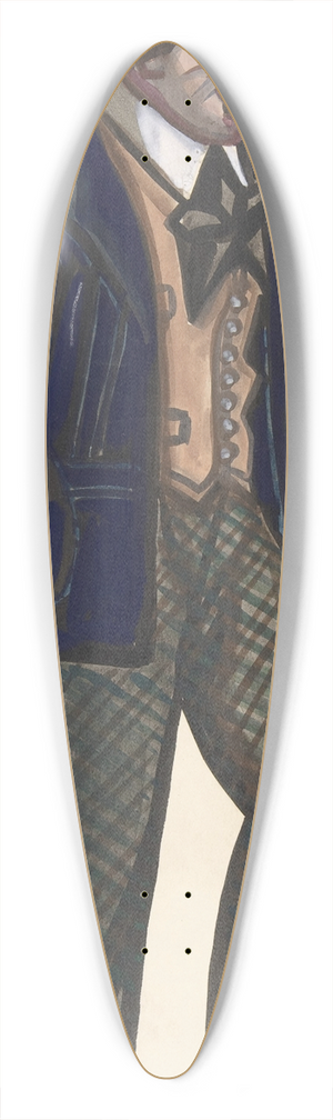 Sergey Yurievich Sudeikin - A poet in a blue blazer 39.3 inch art pintail longboard deck