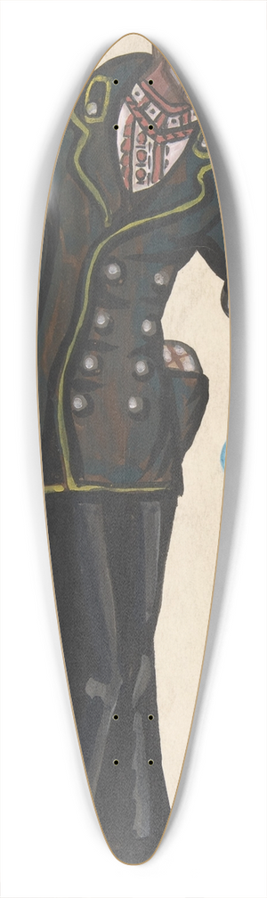 Sergey Yurievich Sudeikin - Man in jacket with yellow braid trim 39.3 inch art pintail longboard deck