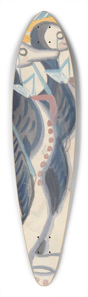 Sergey Yurievich Sudeikin - Two penguins 39.3 inch art pintail longboard deck