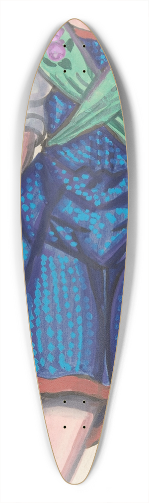 Sergey Yurievich Sudeikin - Woman dressed as a milkmaid holding a pail 39.3 inch art pintail longboard deck Sergey Yurievich Sudeikin - Woman dressed as a milkmaid holding a pail 39.3 inch art pintail longboard deck