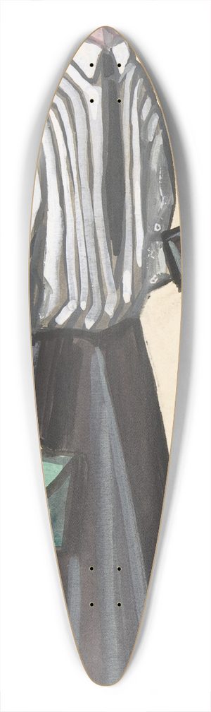Sergey Yurievich Sudeikin - Young woman in a white pleated blouse 39.3 inch art pintail longboard deck