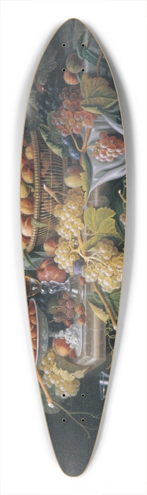 Severin Roesen - Still Life, Fruit 39.3 inch art pintail longboard deck Severin Roesen - Still Life, Fruit 39.3 inch art pintail longboard deck