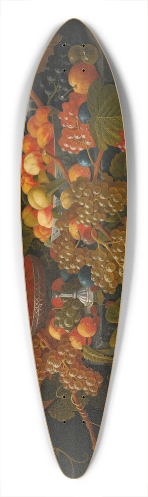 Severin Roesen - Still Life With Fruit And Champagne 39.3 inch art pintail longboard deck Severin Roesen - Still Life With Fruit And Champagne 39.3 inch art pintail longboard deck