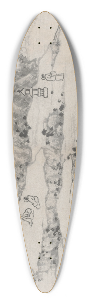 Shen Zhou - The Nodding Stone Terrace, Tiger Hill, and the Thousand-Man Seat 39.3 inch art pintail longboard deck