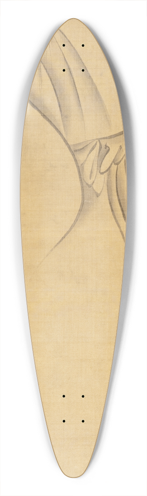 Shibata Zeshin - Ghost 39.3 inch art pintail longboard deck