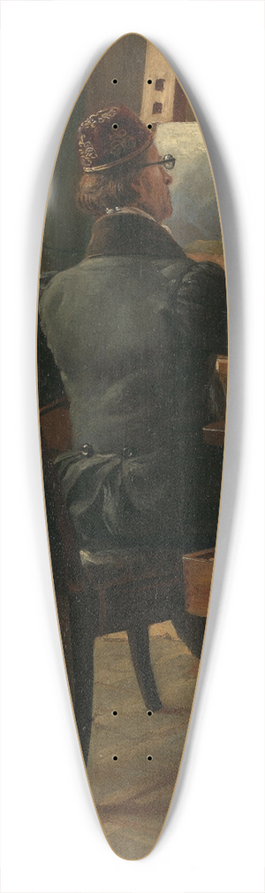Siegwald Dahl - The Painter J.C. Dahl at his Easel 39.3 inch art pintail longboard deck