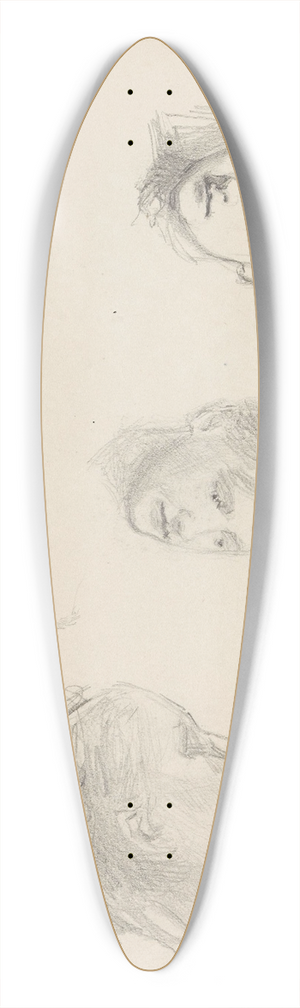 Signe Scheel - Christiane Marie Mathilde Bay; to portretter 39.3 inch art pintail longboard deck Signe Scheel - Christiane Marie Mathilde Bay; to portretter 39.3 inch art pintail longboard deck