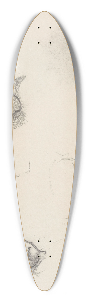 Signe Scheel - Kvinneportrett; barneportrett; riss av profil 39.3 inch art pintail longboard deck