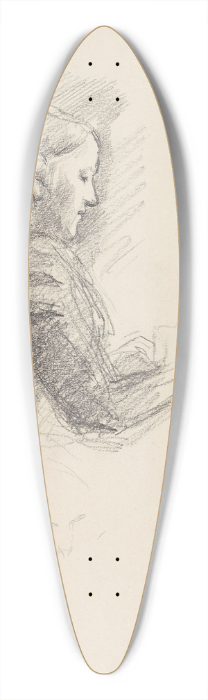 Signe Scheel - Kvinneportrett profil 39.3 inch art pintail longboard deck Signe Scheel - Kvinneportrett profil 39.3 inch art pintail longboard deck