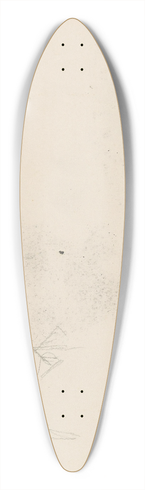 Signe Scheel - Kvinneportrett profil; riss av ansikt 39.3 inch art pintail longboard deck Signe Scheel - Kvinneportrett profil; riss av ansikt 39.3 inch art pintail longboard deck