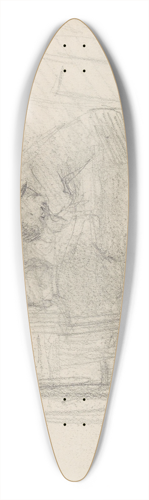 Signe Scheel - Lekselesing 39.3 inch art pintail longboard deck Signe Scheel - Lekselesing 39.3 inch art pintail longboard deck