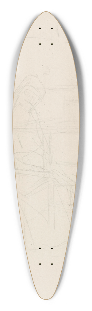 Signe Scheel - Sittende kvinne i interir 39.3 inch art pintail longboard deck