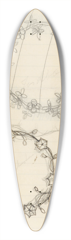 Signe Scheel - Tallerkendekor 39.3 inch art pintail longboard deck Signe Scheel - Tallerkendekor 39.3 inch art pintail longboard deck