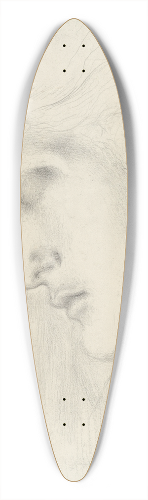 Simeon Solomon - Head study 39.3 inch art pintail longboard deck Simeon Solomon - Head study 39.3 inch art pintail longboard deck