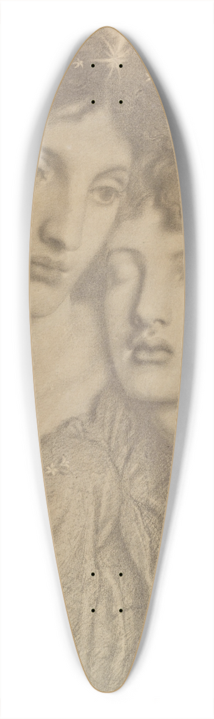Simeon Solomon - Night and Sleep 39.3 inch art pintail longboard deck Simeon Solomon - Night and Sleep 39.3 inch art pintail longboard deck
