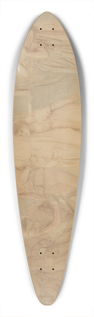 Simeon Solomon - Study for In the Summer Twilight 39.3 inch art pintail longboard deck