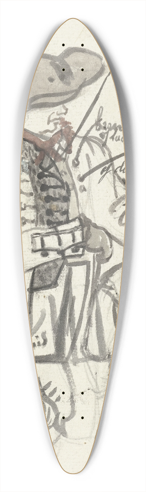 Simon Andreas Krausz - Kostuumstudies van een boer 39.3 inch art pintail longboard deck