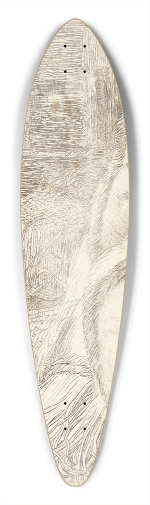 Simon de Vlieger - To grise 39.3 inch art pintail longboard deck