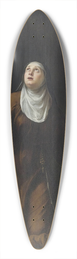 Simone Pignoni - A Nun Saint 39.3 inch art pintail longboard deck Simone Pignoni - A Nun Saint 39.3 inch art pintail longboard deck