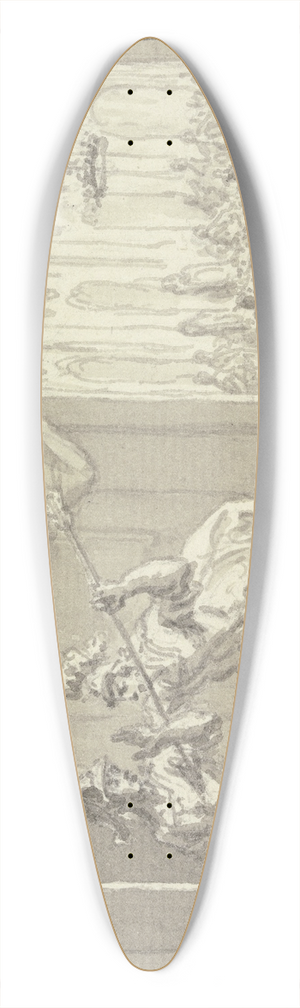 Simon Fokke - Alexander erschlgt Kleitos 39.3 inch art pintail longboard deck